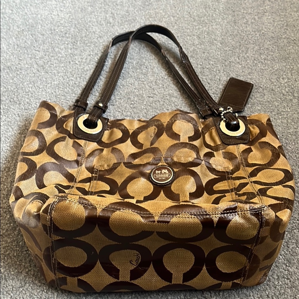 Coach Brown Signature Tote Bag 1995